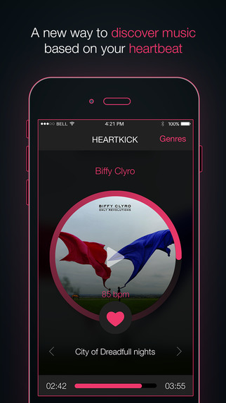 Heartkick - Stream music from your heartbeat