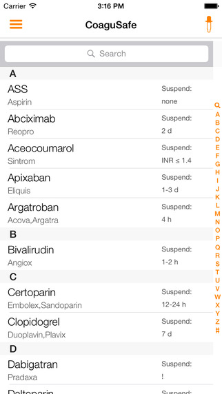 【免費醫療App】CoaguSafe - Coagulation and invasive procedures-APP點子