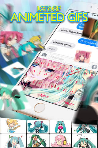 KeyCCMGifs – Manga and Anime : Keyboard Gif , Animated Music Stickers and Emoji Vocaloid Style screenshot 2
