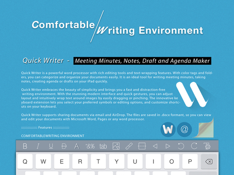 【免費商業App】Quick Writer - Meeting Minutes, Notes, Draft and Agenda Maker-APP點子