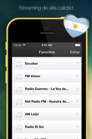 Radio Argentina - Emisoras de radio argentinas Lite screenshot 2