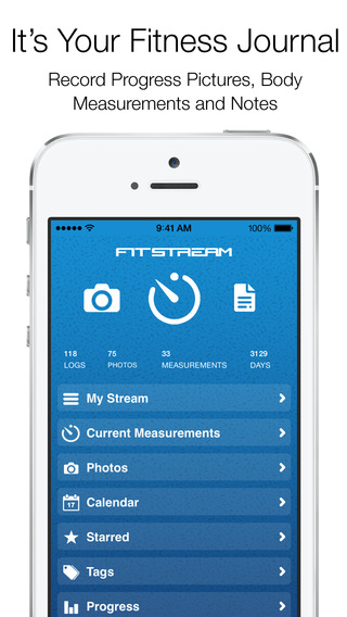 【免費健康App】Fitstream - Fitness Journal, Progress Pictures & Body Measurement Tracker-APP點子