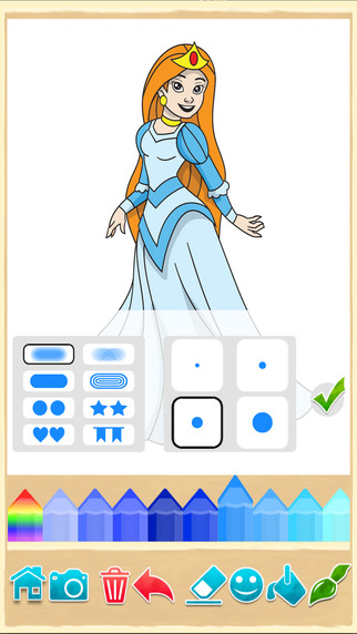 【免費娛樂App】Princess Coloring Book: Coloring pages for finger painting with castles, dresses, jewellery & more!-APP點子