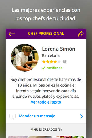 CookInHouse: Chefs a Domicilio Profesionales screenshot 3