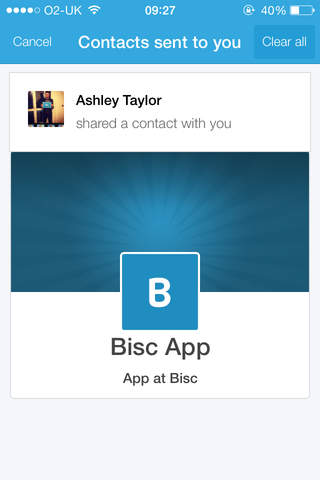 Bisc business cards screenshot 3