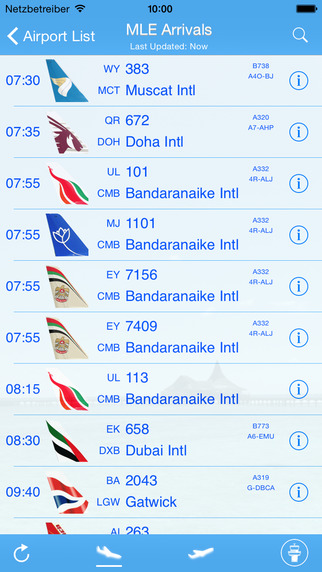 Maldives iPlane Flight Information