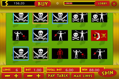 A 777 Pirates of The Black Pearl Slots of the Seven Seas  - Lost Treasure Journey Edition Free screenshot 2