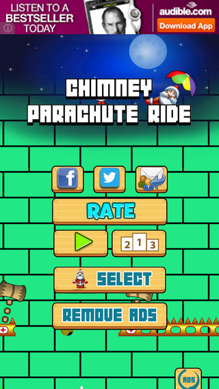 【免費遊戲App】Santa Claus Chimney Parachute Ride - don’t crash on the walls-APP點子