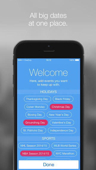 【免費生活App】DeeDay - simple beautiful countdown for couples to share events - with a badge and a widget (FREE calendar and event reminder for iPhone 6)-APP點子