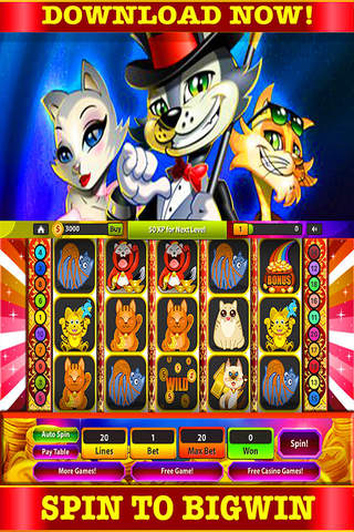 Mega Jackpot Casino Slots Of Cats: HD Spin Sloto Game!! screenshot 2