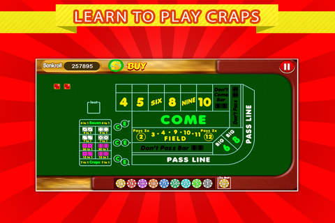 Monte Carlo Casino Craps FREE - Throw Dices and Learn How to Play Craps screenshot 2