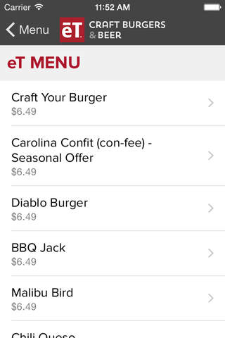 eT Craft Burgers & Beer screenshot 4
