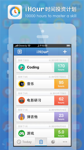 iHour · 时间投资计划 - 10000 小时养成计划