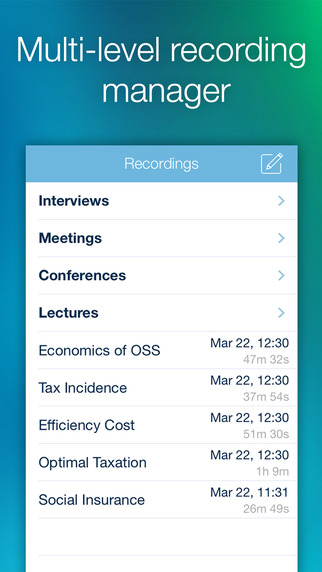 eXtra Voice Recorder Free: record organize take notes and photos Perfect for lectures or meetings