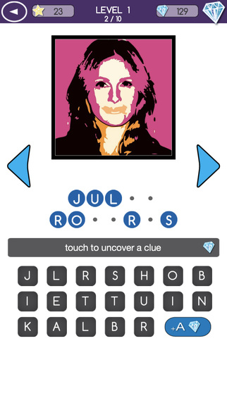 【免費遊戲App】Movie Stars Popart Quiz-APP點子