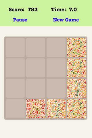 Color Blind 4X4 - Merging Number Block screenshot 2