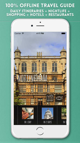 Nottingham Travel Guide - Augmented Reality with Street and Transport Map 100 Offline - Tourist Advi