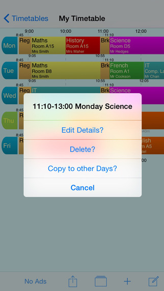 【免費教育App】School Timetable Free - Lesson & Course Schedule for Student, Teacher, Organiser-APP點子