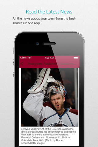 Colorado Hockey Alarm Pro screenshot 3