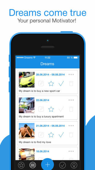 【免費生產應用App】DREAMS COME TRUE - Your personal MOTIVATOR!-APP點子