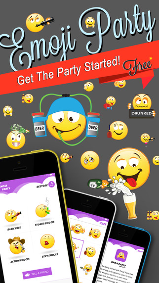 Adult Emoticons Icons – Emoji Party