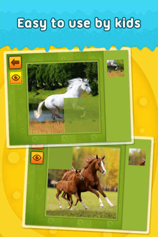 Cute Ponies and Beautiful Horses - puzzle game for little girls and preschool kids - Free screenshot 4