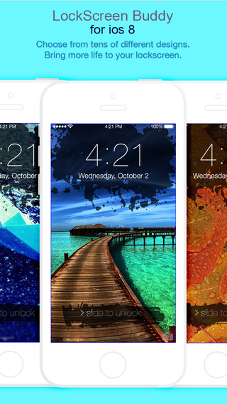 LockScreen FancyLock for iOS8 - Pimp your lock screen wallpaper and customize it with new colorful t