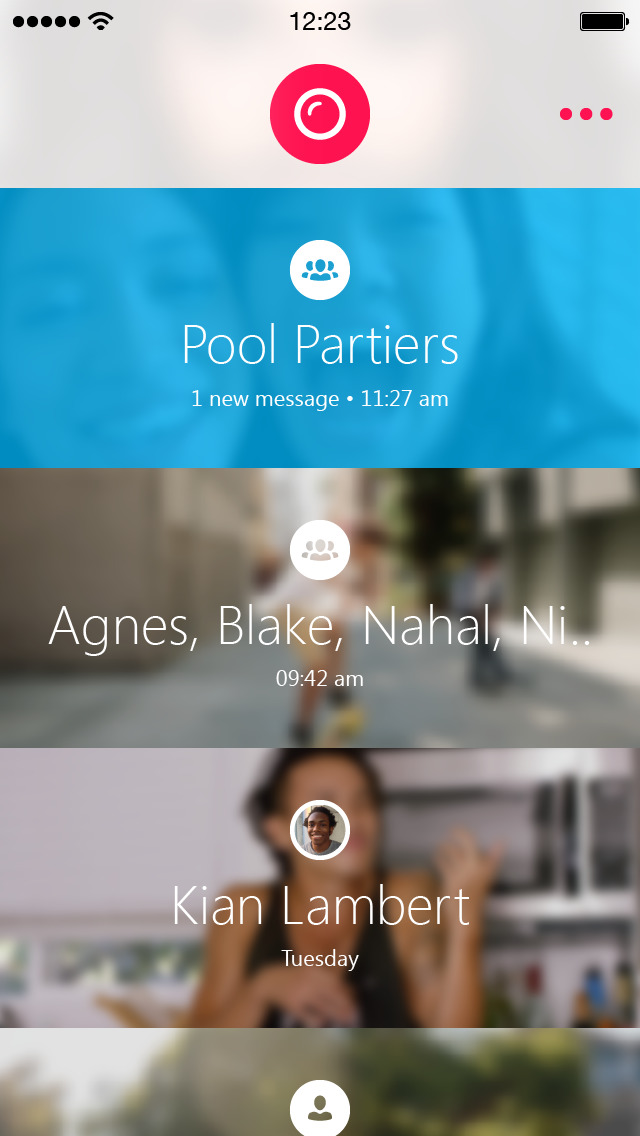 Skype Qik: Group Video Messaging Screenshot 1