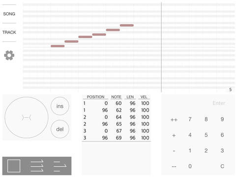 NumericTadpole - music sequencer using numeric data