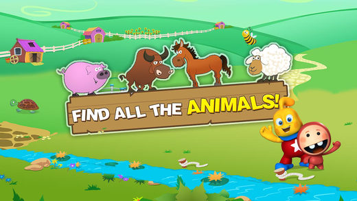 Learn Animal Names Sounds : Barn Yard Scanning Memory Puzzle for Preschool Kindergarten Montessori F
