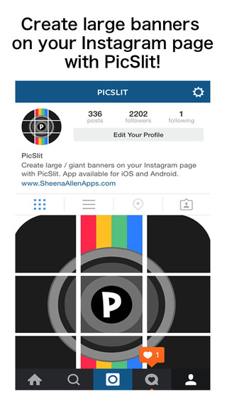 PicSlit – Giant Photo Grid Banner Square for Instagram