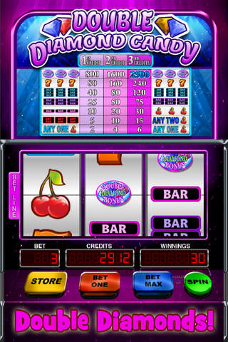Double Diamond Candy Slot Machine FREE screenshot 2