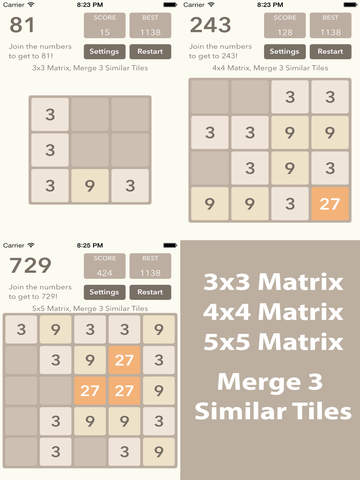 【免費遊戲App】2048 PRO with Extra Challenges - 3x3, 4x4, 5x5, Merge 2 Tiles, Merge 3 Tiles, Merge Fibonacci Tiles-APP點子