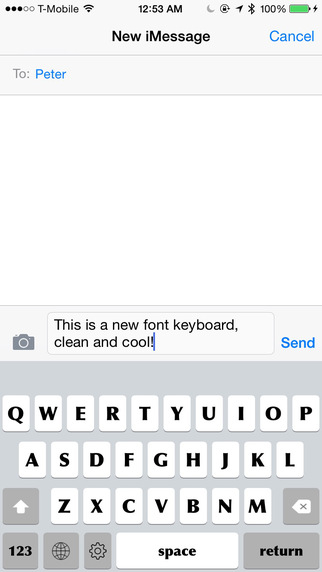 Keyboard of Optima Font: Artistic Style Keys for iOS 8