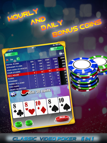 【免費遊戲App】Classic Video Poker Pro - 6 in 1-APP點子