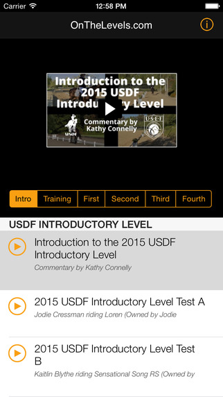 【免費運動App】OnTheLevels.com - 2015 Dressage Video Library-APP點子