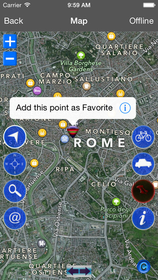 Rome holiday offline travel map