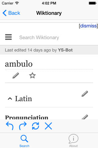 Whitaker's Latin Dictionary screenshot 3