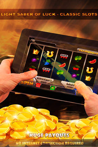 Light Saber of Luck Classic Slots - FREE Slot Game Gold Jackpot screenshot 2