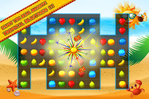 Tropical Fruit Mania Blitz Blast - Clash and Race to Match the 3 Top Fruits Game! screenshot 2
