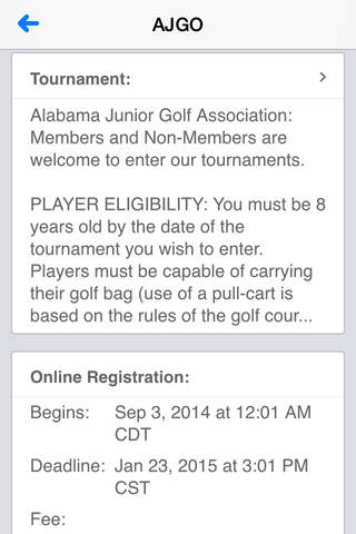 Alabama Junior Golf Association screenshot 2