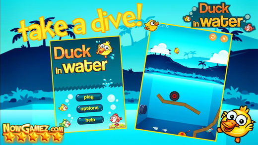 Duck in Water - Funny Games a Free Skill Puzzle for Kids