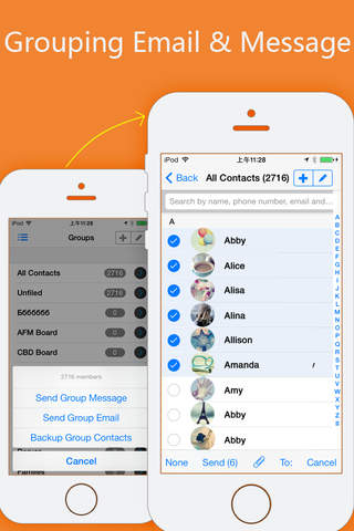 aContacts+ - Contact Manager screenshot 2