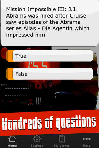 Quiz for Mission Impossible - True or False: Free Trivia Game App about the TV Series & the movies including Rogue Nation screenshot 4