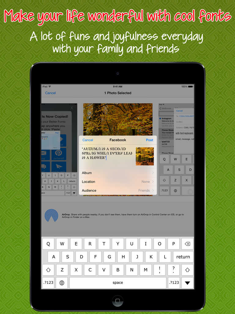 App Shopper Font Keyboard ™ native keyboard extension for iOS 8