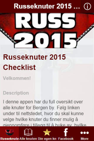 Russeknuter 2015 Checklist screenshot 2