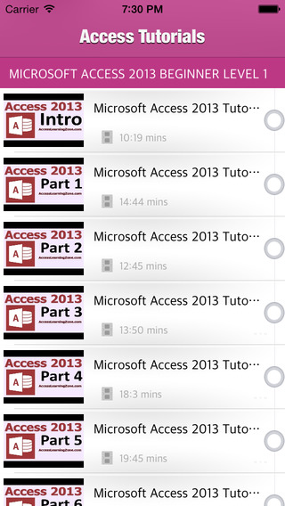 【免費教育App】My Access: Video Tutorials for Microsoft Access - Learning Microsoft Office Access by Video-APP點子