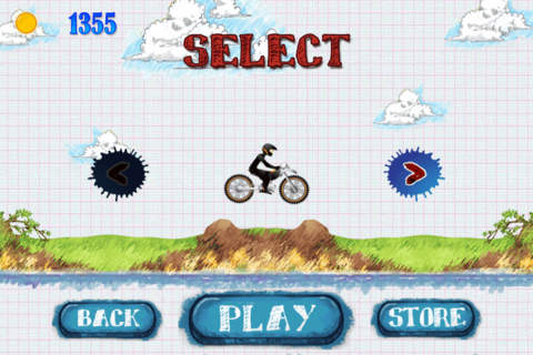 Doodle Stickman Dirt Biker : Crazy Freestyle Motobike Stuntman FREE screenshot 2