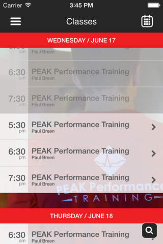PEAK Performance Training screenshot 3