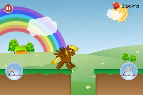 Pony Jump Game: Cute Little Ponies jump through the magic forest screenshot 3